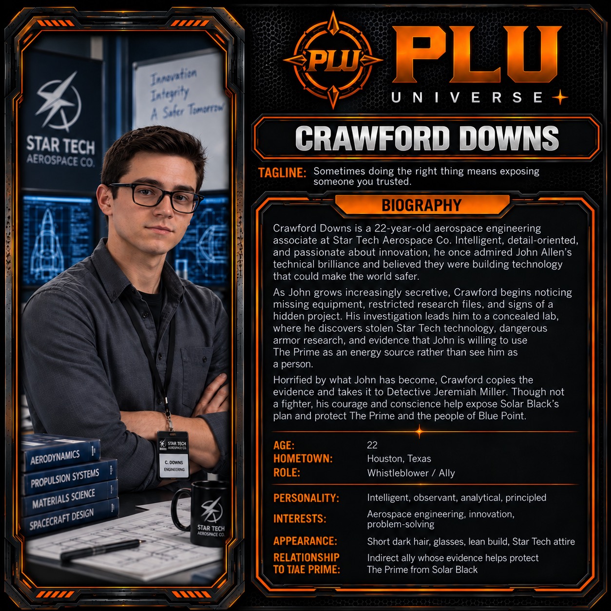 First Light character profile for Crawford Downs