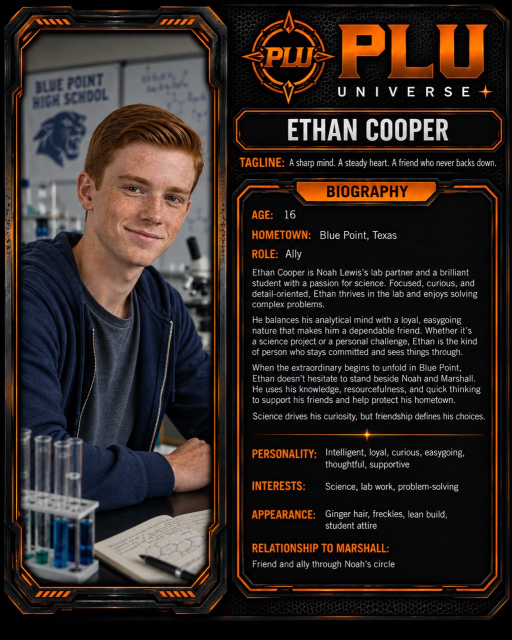 First Light character profile for Ethan Cooper