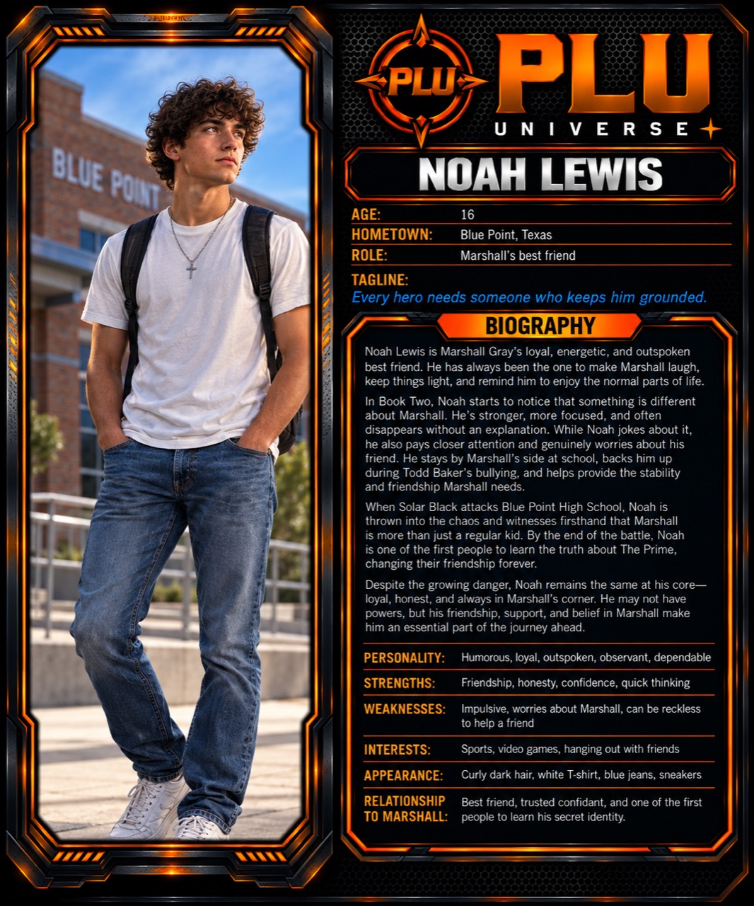 First Light character profile for Noah Lewis